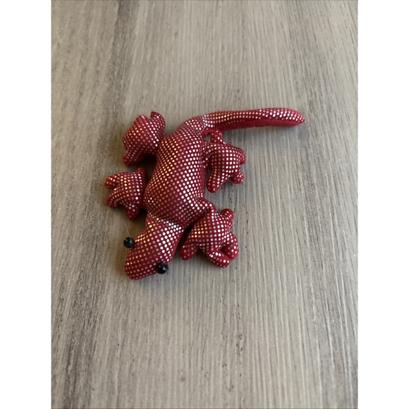 Other - Sand Filled Red Gecko Plush Toy Animals Shimmering Paperweight Sensory Toy